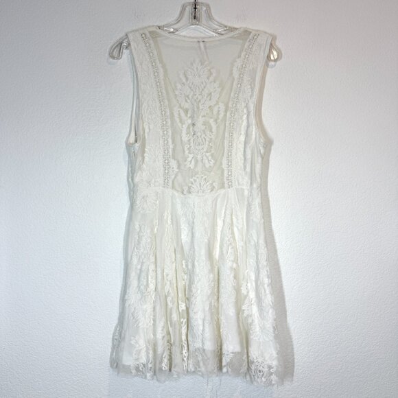 Free People Sleeveless Reign Over Me Dress Mini Lace Retro Cottagecore Boho 6 - Picture 5 of 14